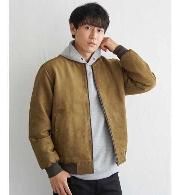 ikka「フェイクスウェードブルゾン」|ブルゾン・スタジャン|ベージュ