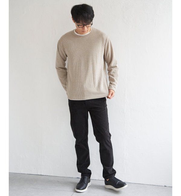 ikka「【2点セット】メランジ畦プルオーバーインナーセット」|パーカー|