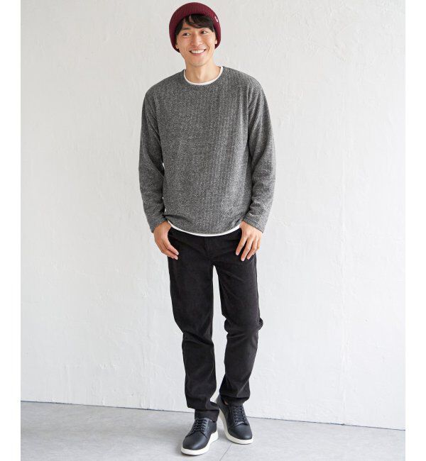 ikka「【2点セット】メランジ畦プルオーバーインナーセット」|パーカー|