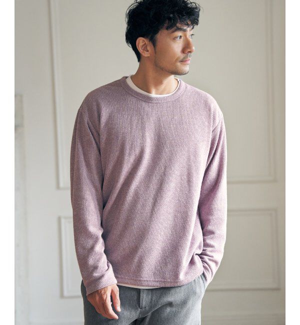 ikka「【2点セット】メランジ畦プルオーバーインナーセット」|パーカー|