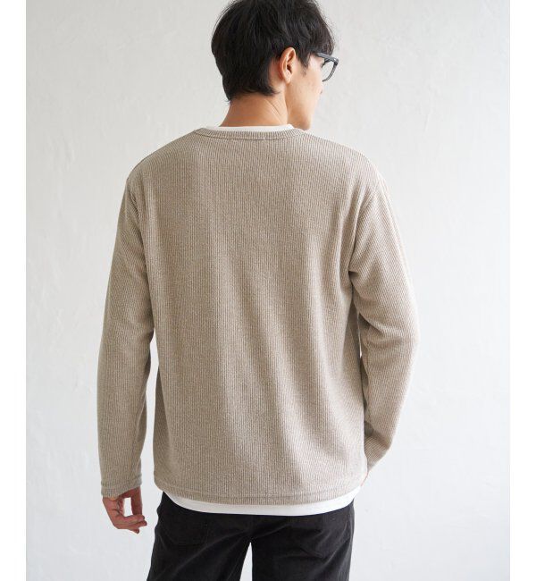 ikka「【2点セット】メランジ畦プルオーバーインナーセット」|パーカー|