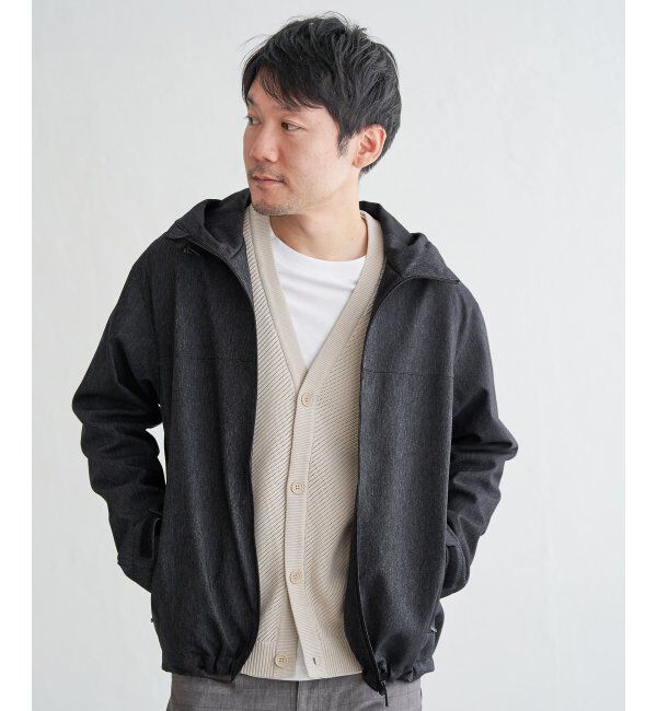ikka「撥水メランジマウンテンパーカー」|その他|ブラック