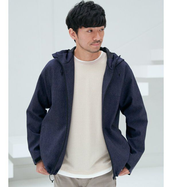 ikka「撥水メランジマウンテンパーカー」|その他|ネイビーブルー