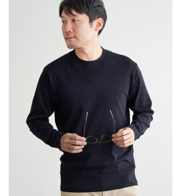 IKKA LOUNGE「ジャケットニットＴ」|プルオーバー|ネイビーブルー