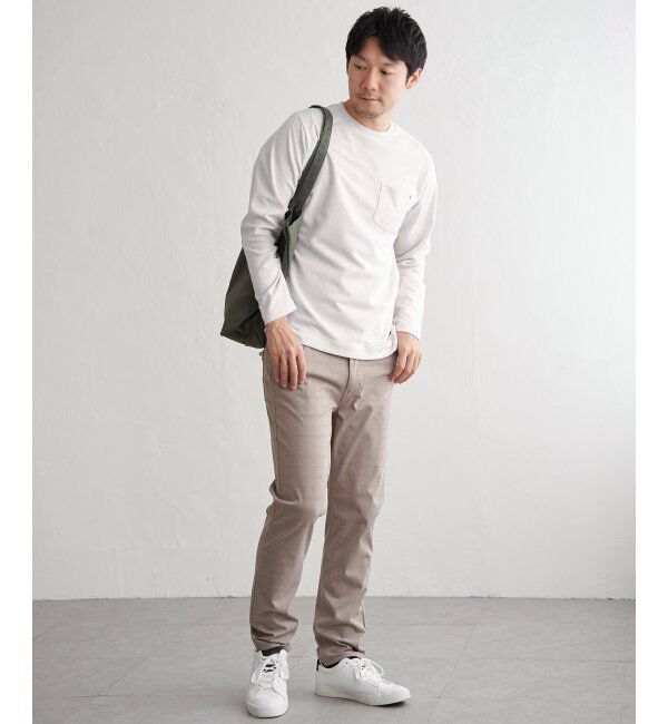 ikka「ライトダンボールWフェイスロンT」|Tシャツ・カットソー|