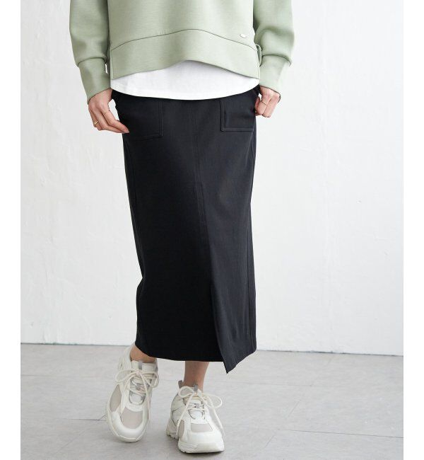 ikka「【雑誌InRed4月号掲載】GOKU楽タイトスカート」|スカート|ブラック