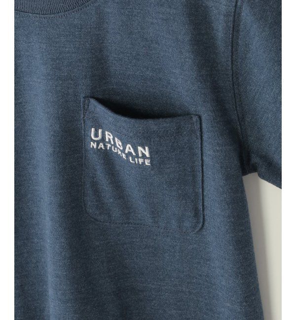 ikka kids「【親子おそろい】URBAN NATURE LIFE アーバンネイチャーライフ 刺繍ポケットT（120~160cm）」|Tシャツ・カットソー|