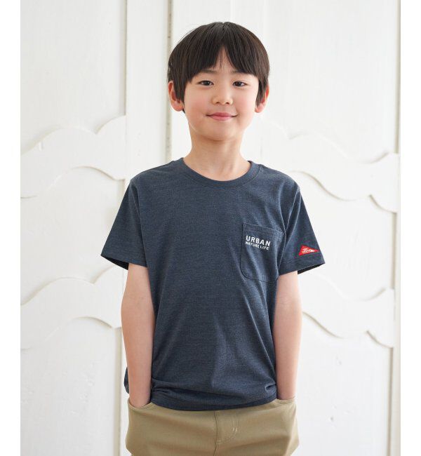 ikka kids「【親子おそろい】URBAN NATURE LIFE アーバンネイチャーライフ 刺繍ポケットT（120~160cm）」|Tシャツ・カットソー|