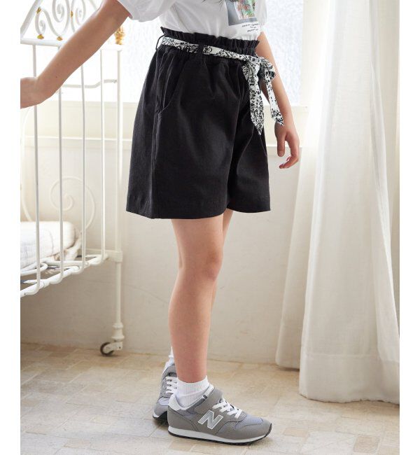 ikka kids「スカーフベルト付きストレッチキュロット（120~160cm）」|その他|