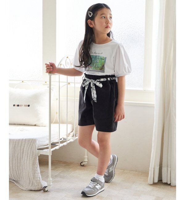 ikka kids「スカーフベルト付きストレッチキュロット（120~160cm）」|その他|