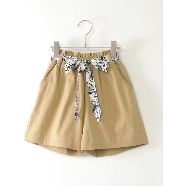 ikka kids「スカーフベルト付きストレッチキュロット（120~160cm）」|その他|ベージュ