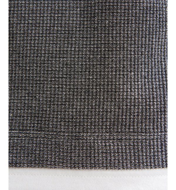 ikka「【雑誌MonoMax5月号掲載】メランジワッフルポケ付きフェイクTシャツ」|Tシャツ・カットソー|