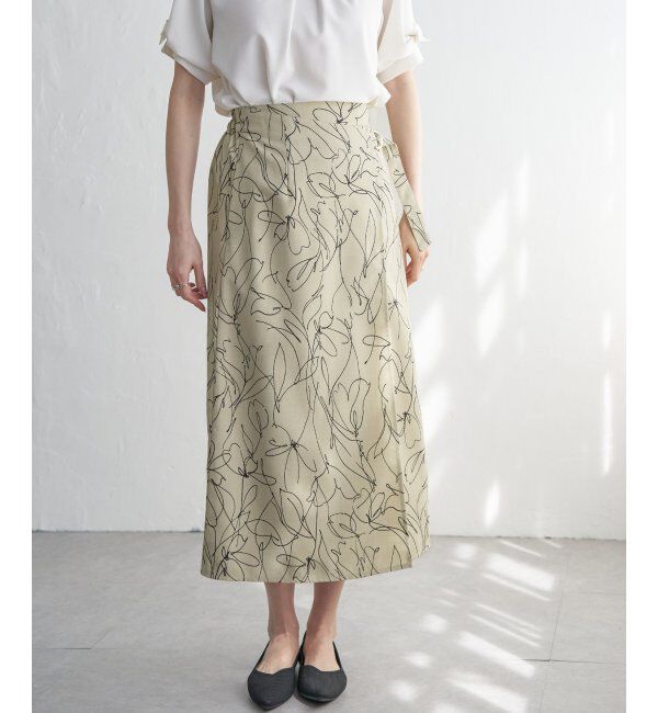 IKKA LOUNGE「リネンライクラップスカート」|スカート|