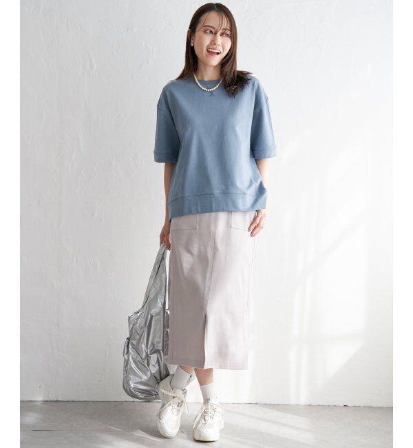 ikka「コットンUSAミニ裏毛半袖Tシャツ」|Tシャツ・カットソー|