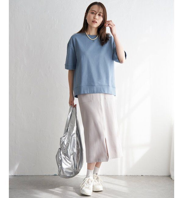 ikka「コットンUSAミニ裏毛半袖Tシャツ」|Tシャツ・カットソー|