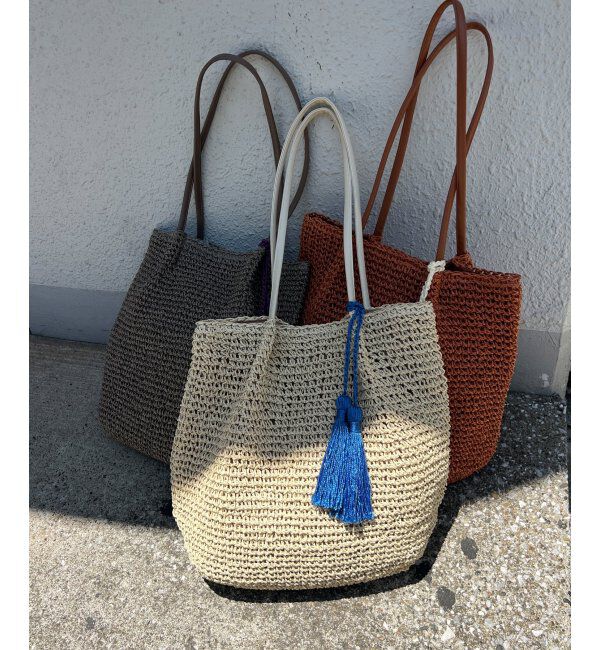 Lbc with Life「タッセルペーパートートバッグ」|その他|