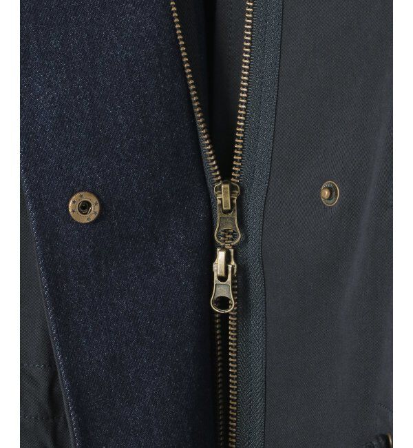 Lbc with Life「デニム切り替えモッズコート」|ブルゾン・スタジャン|