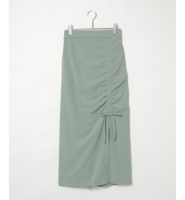 VENCE share style「カットジョーゼットシャーリングスカート」|スカート|ミントグリン