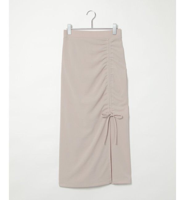 VENCE share style「カットジョーゼットシャーリングスカート」|スカート|ベージュ