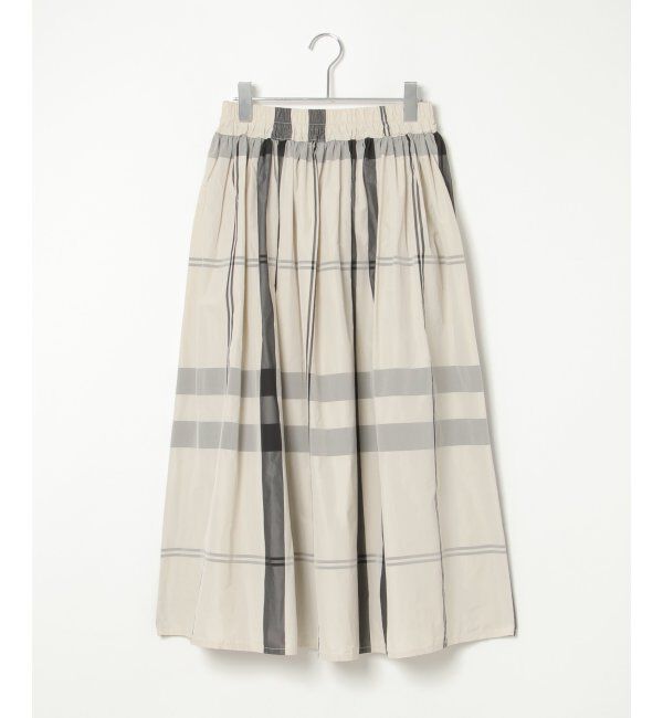 VENCE share style「タフタチェックギャザースカート」|スカート|