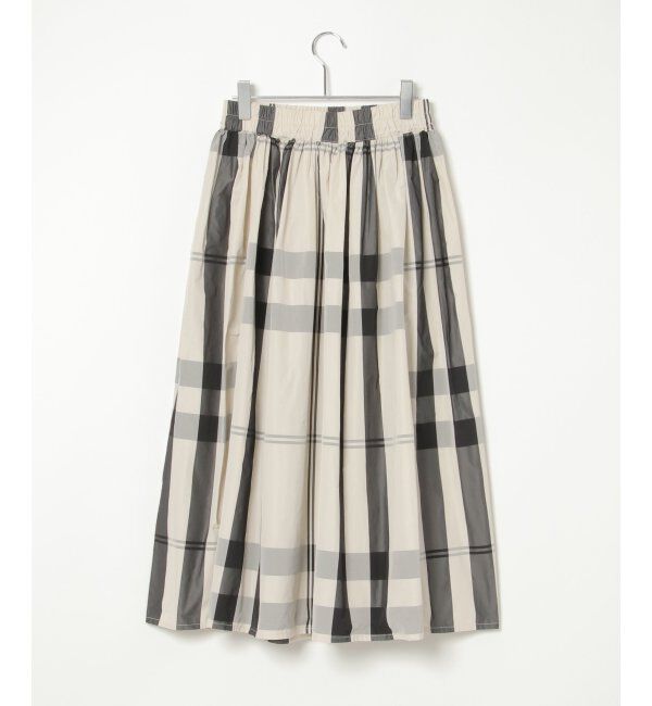 VENCE share style「タフタチェックギャザースカート」|スカート|