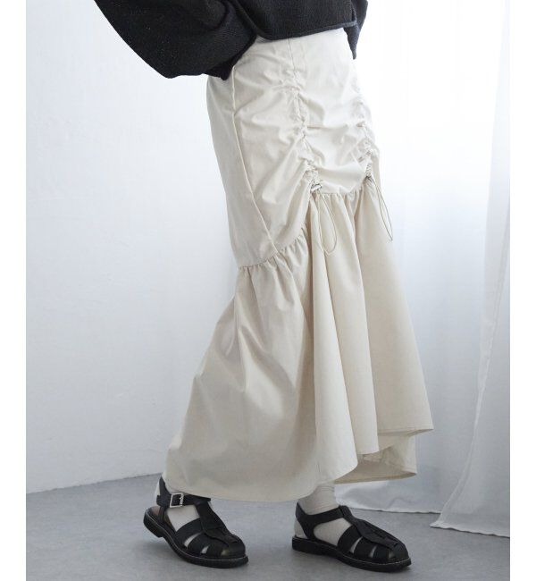 VENCE share style「ベネシャンギャザースカート」|スカート|オフホワイト