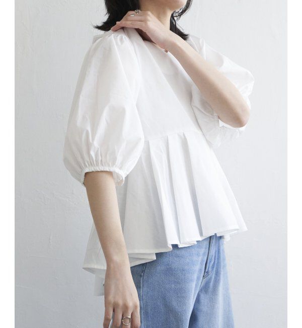 VENCE share style「ウエスト絞りブラウス」|シャツ・ブラウス|オフホワイト