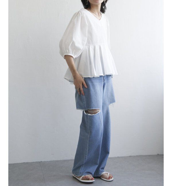 VENCE share style「ウエスト絞りブラウス」|シャツ・ブラウス|