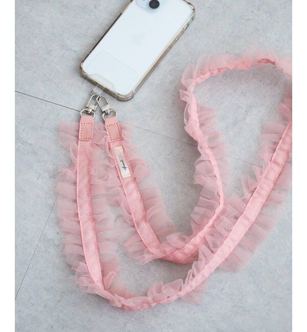 VENCE share style「リボンフリルストラップ」|ネックレス|ピンク