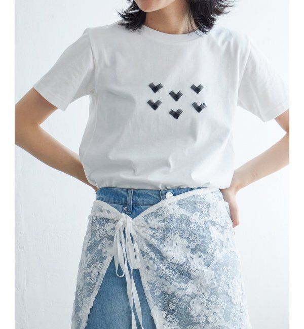 VENCE share style「オーガンジーハートTシャツ」|Tシャツ・カットソー|