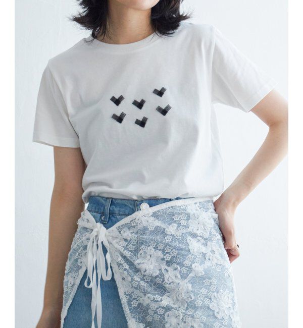 VENCE share style「オーガンジーハートTシャツ」|Tシャツ・カットソー|