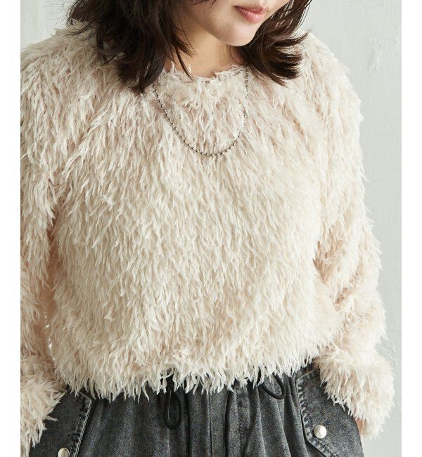 VENCE share style「カットフェザーショートプルオーバー」|その他|オフホワイト