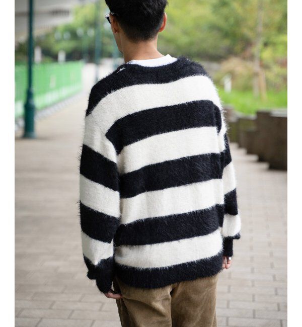 VENCE share style「ボーダーシャギークルーネックニット」|その他|