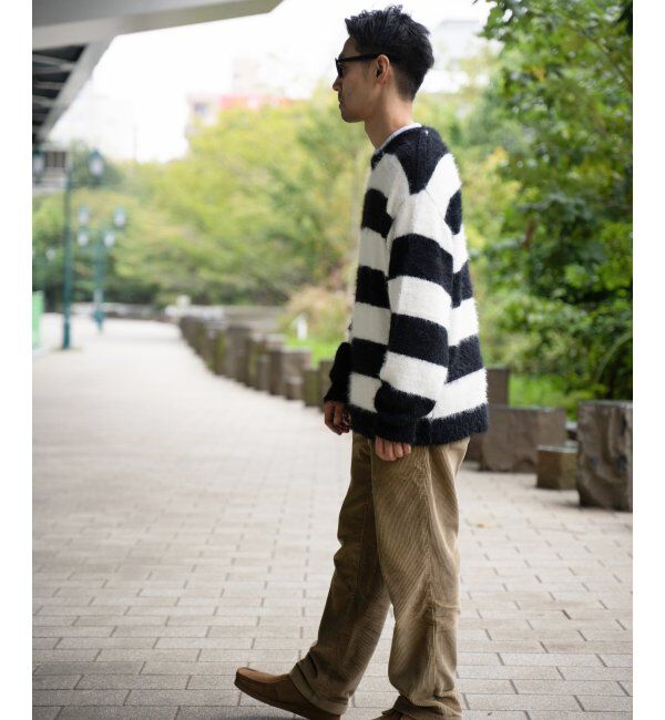 VENCE share style「ボーダーシャギークルーネックニット」|その他|