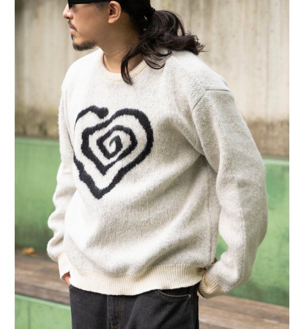 VENCE share style「グラフィックモヘアライクニット」|その他|アイボリー