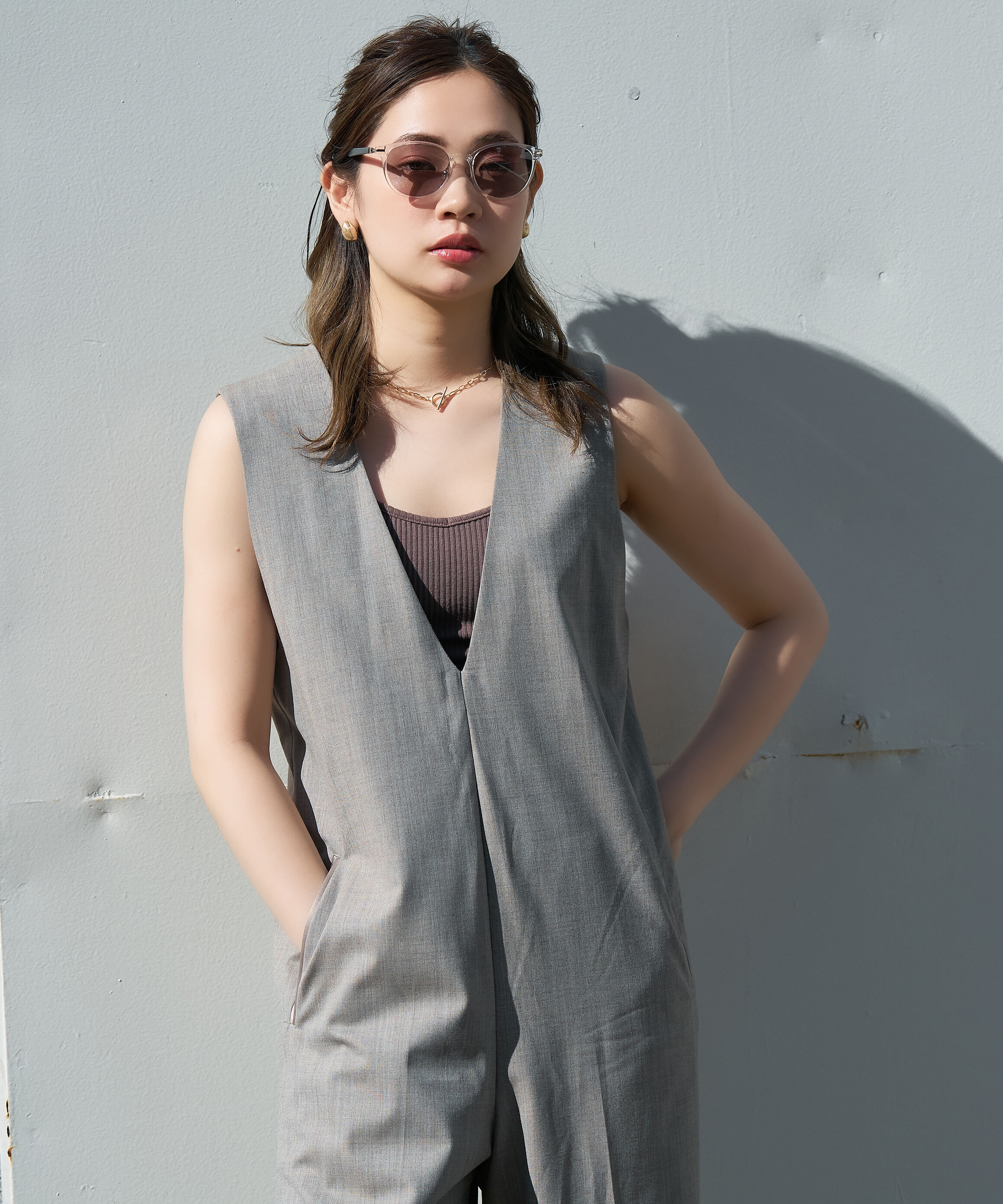  「SUNCUTGlasses/UV100%CUT ボストン型 サングラス | カラーレンズ｜紫外線対策 UVカット」|サングラス|クリア