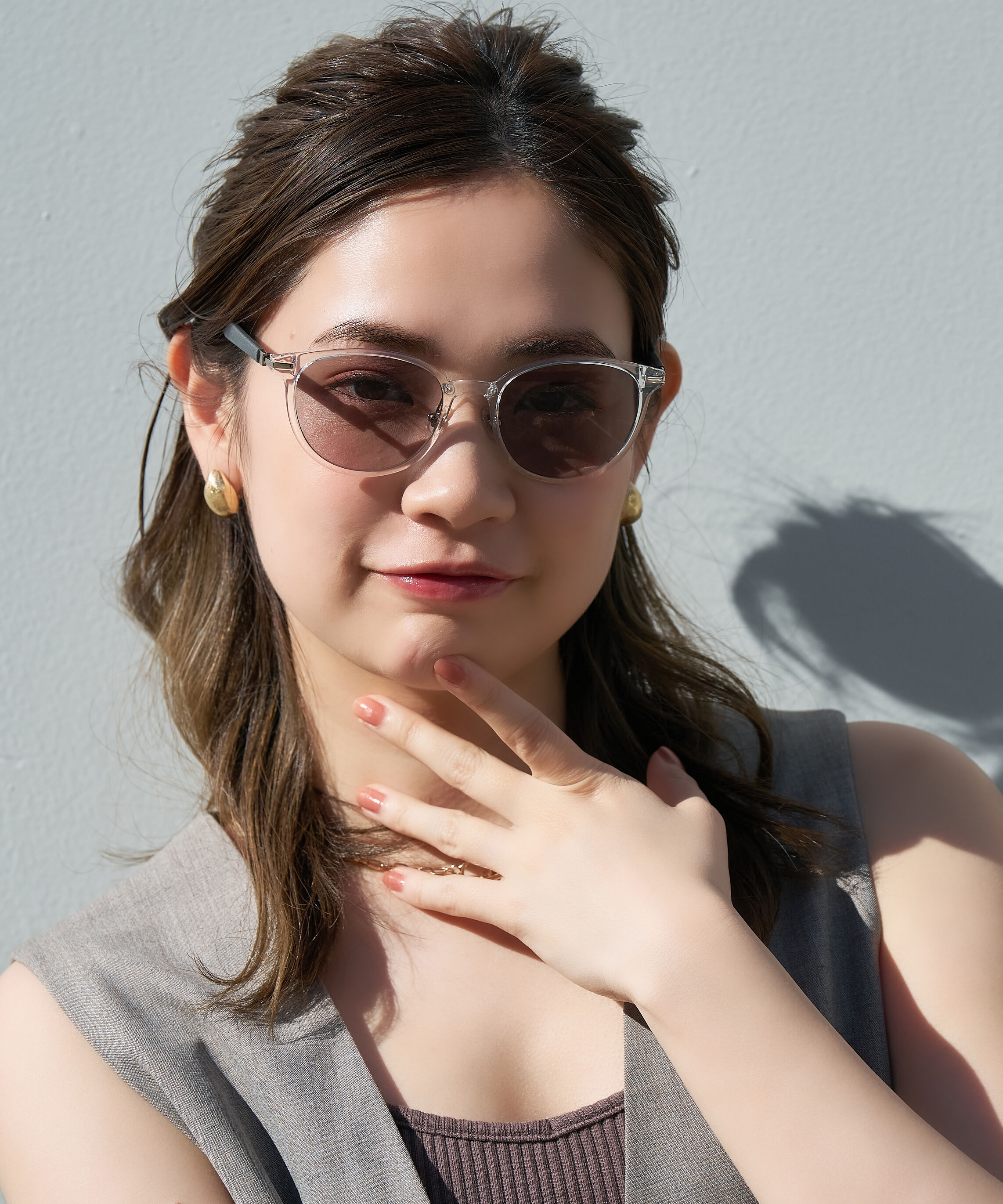  「SUNCUTGlasses/UV100%CUT ボストン型 サングラス | カラーレンズ｜紫外線対策 UVカット」|サングラス|