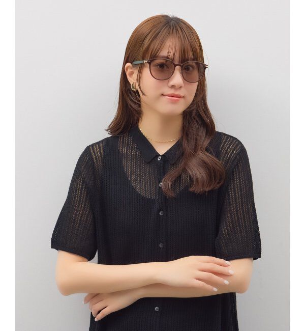  「SUNCUTGlasses/UV100%CUT ボストン型 サングラス | カラーレンズ｜紫外線対策 UVカット」|サングラス|薄ブラウン2