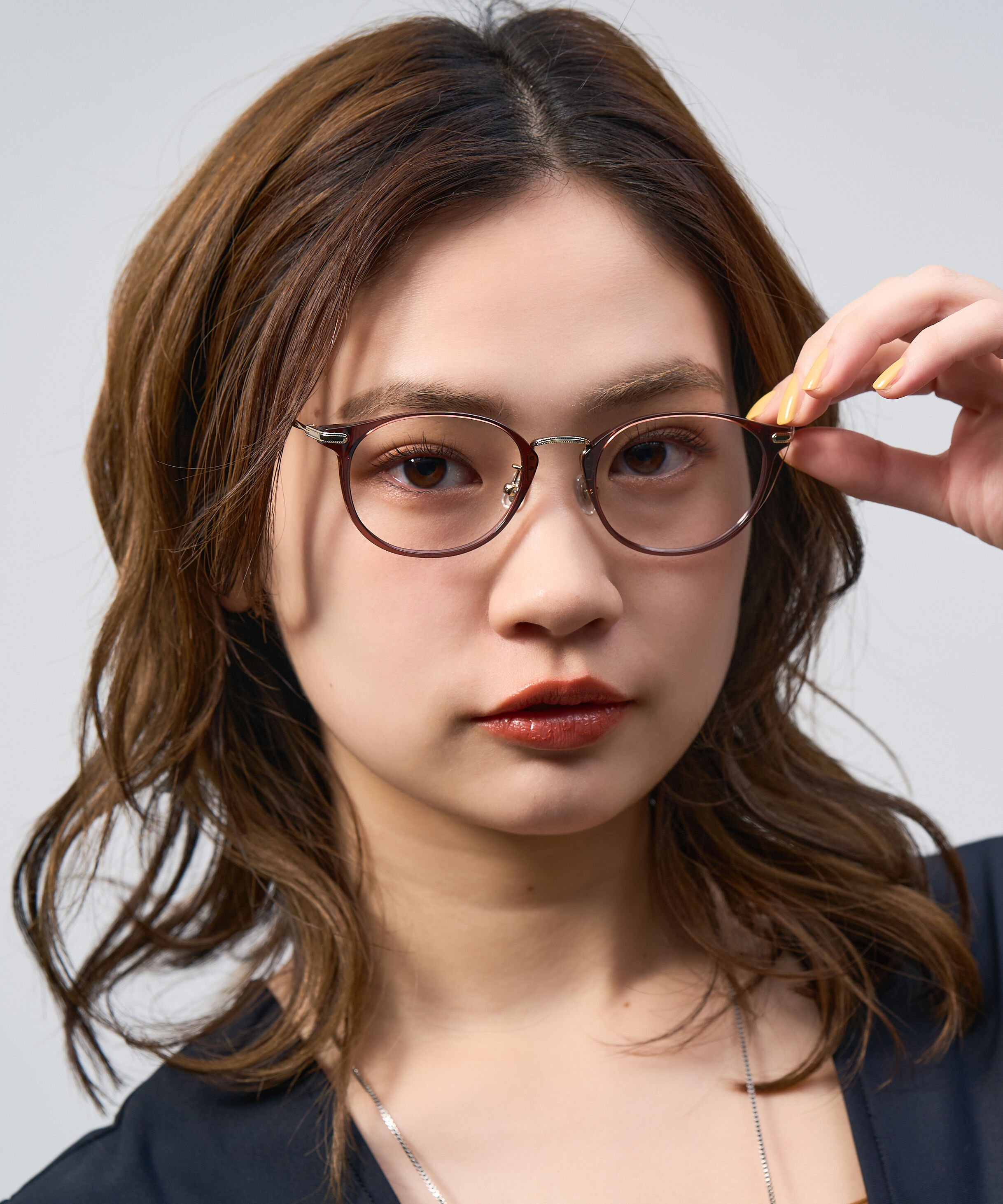  「ボストン型 軽量 メガネ｜ 軽量素材&times;チタン 大人可愛いメガネフレーム レンズ交換券付き」|メガネ|