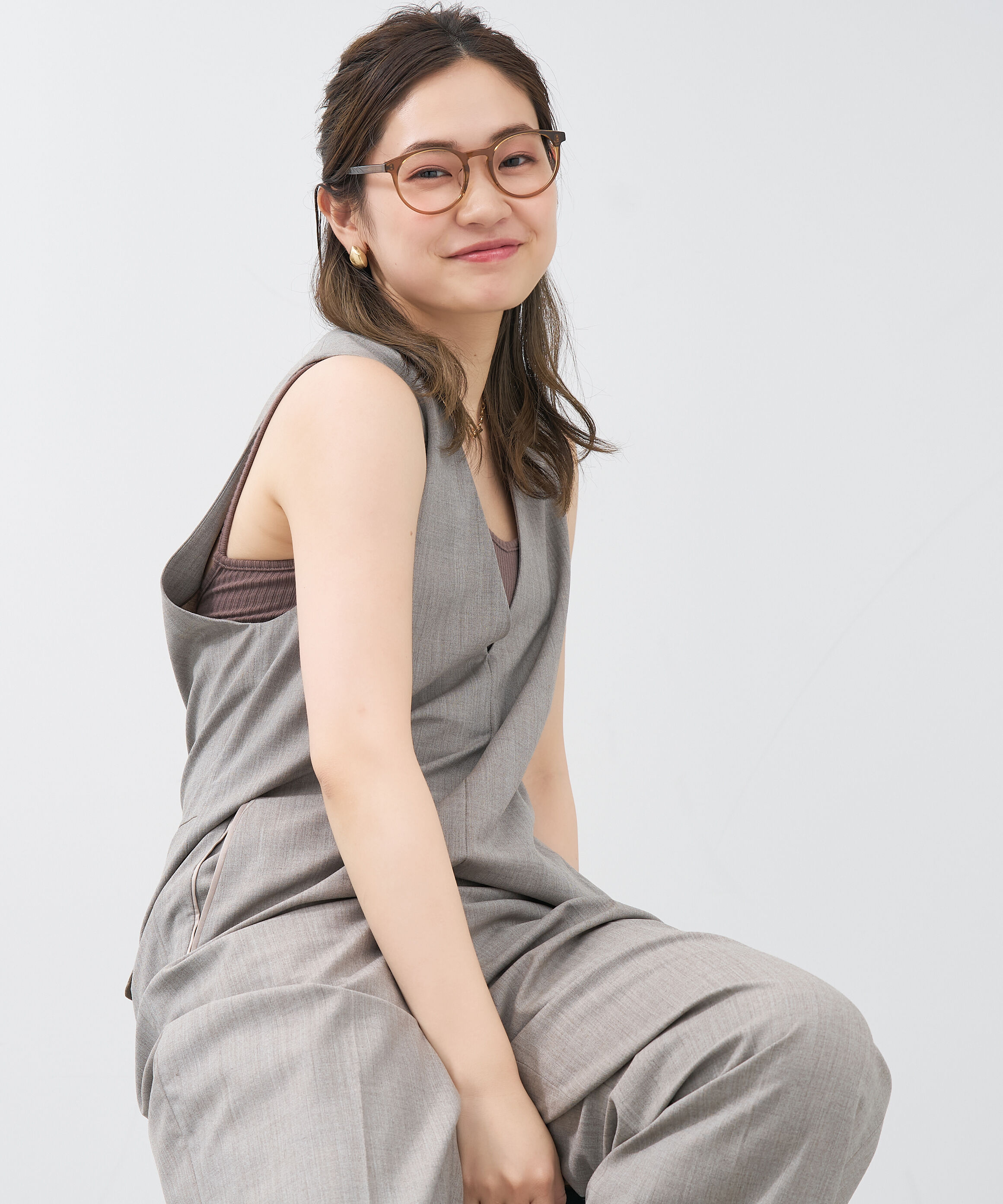  「ボストン型 メガネ｜やわらかいラインのボストンフレーム  レンズ交換券付き」|メガネ|