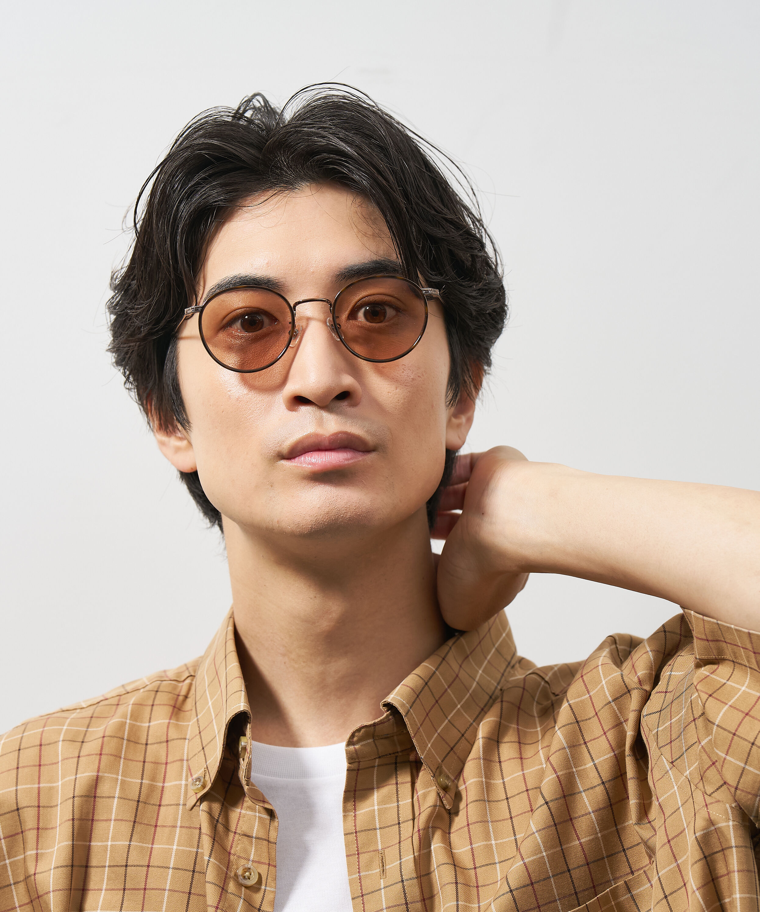  「Zoff | UNITED ARROWS ボストン型 サングラス メタル チタン 軽量 UVカット ユナイテッドアローズ」|サングラス|