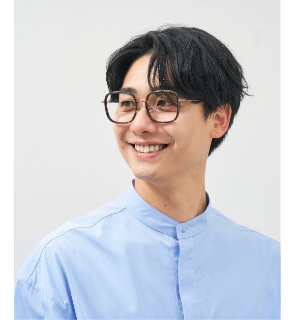  「ウェリントン型 四角形 メガネ 多角形│小顔効果 メタルフレーム│ビッグシェイプ｜ レンズ交換券付」|メガネ|