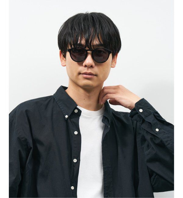  「ボストン型 サングラス | カラーレンズ 軽量 トレンド 紫外線対策 UVカット ユニセックス」|サングラス|黒3