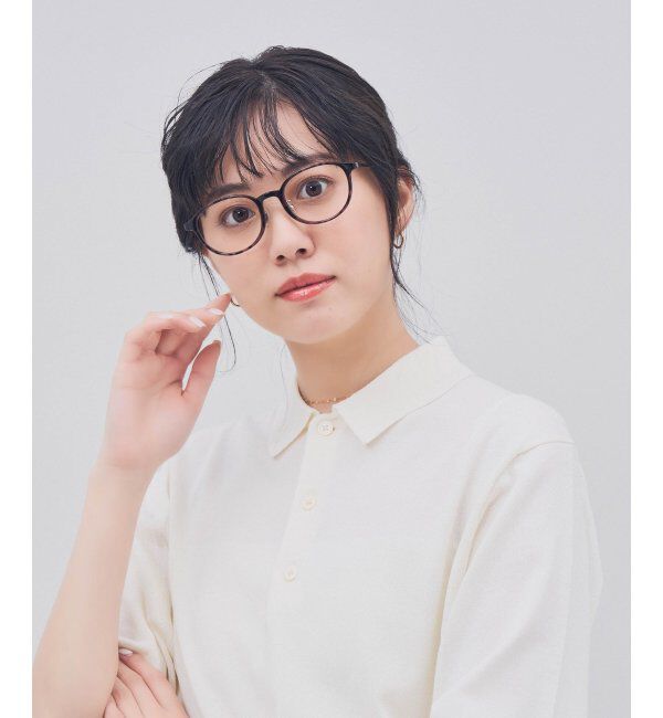  「ボストン型 メガネ｜TR&times;チタン 軽量素材 柔軟性  伊達メガネ 大人可愛い  レンズ交換券付」|メガネ|