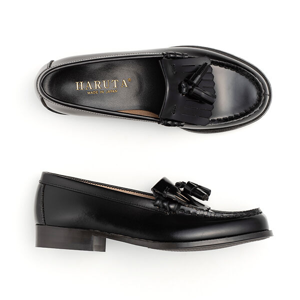 HARUTA「[3E]レディス牛革キルトタッセルローファー #3138」|ローファー|
