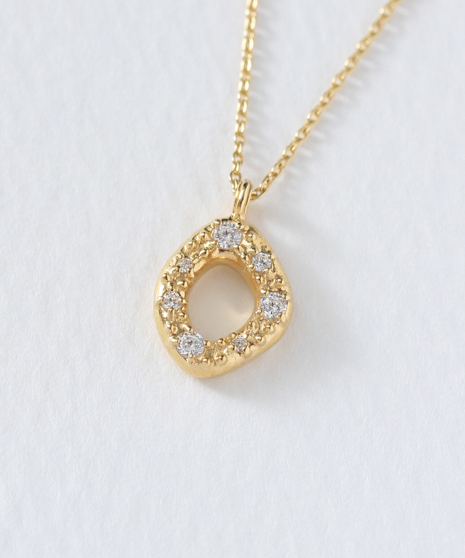  「silver925 パヴェフレーム ミドルネックレス（ニッケルフリー）」|ネックレス|CLR