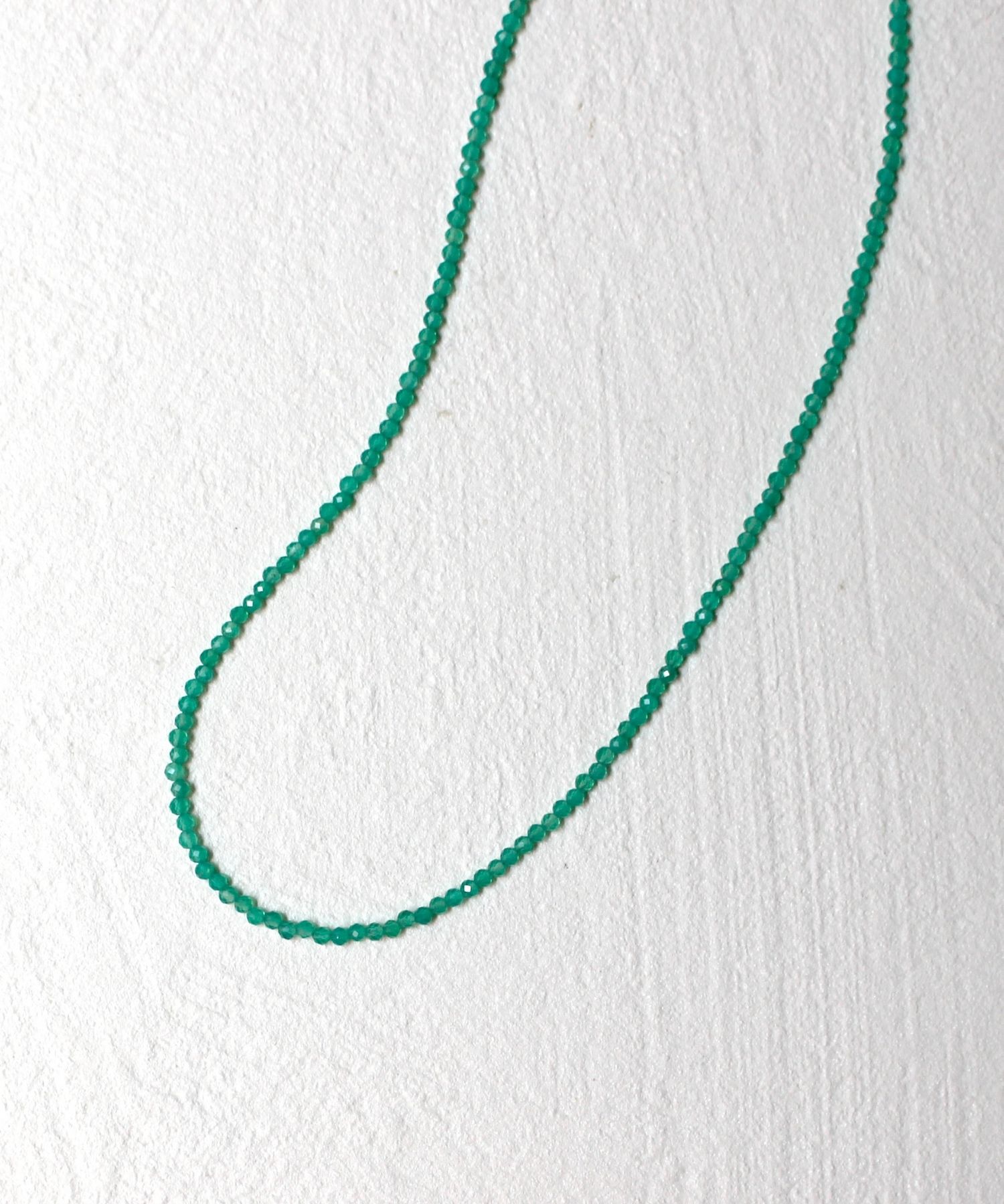 JUPITER「天然石ビーズネックレス/金属アレルギー対応/ニッケルフリー　グリーンオニキス」|ネックレス|