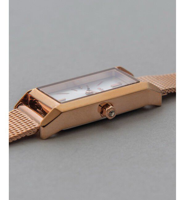 ete「レクタングルフェイス メッシュベルト ウォッチ」|腕時計|