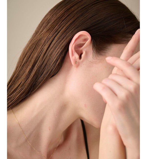 ete「K18YG フルール ピアス（誕生石 1・2・3・6・8・10・11・12月）」|ピアス|