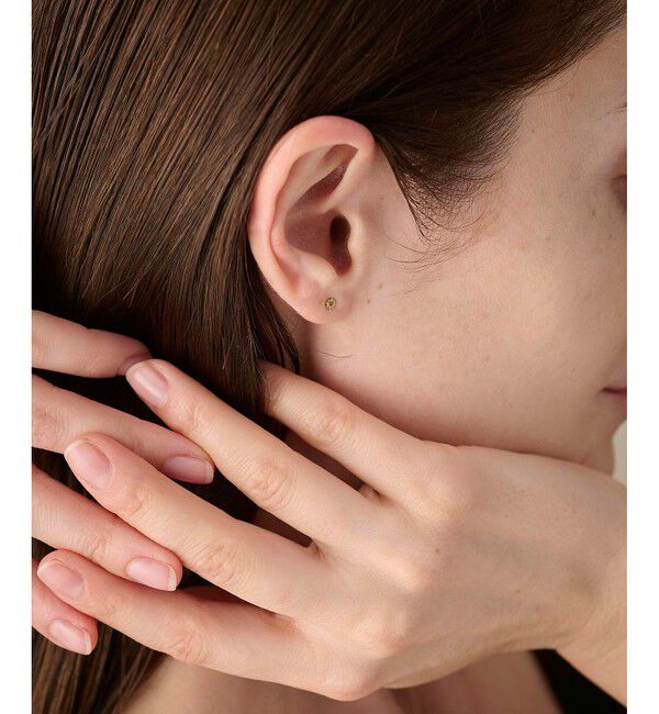 ete「K18YG フルール ピアス（誕生石 1・2・3・6・8・10・11・12月）」|ピアス|